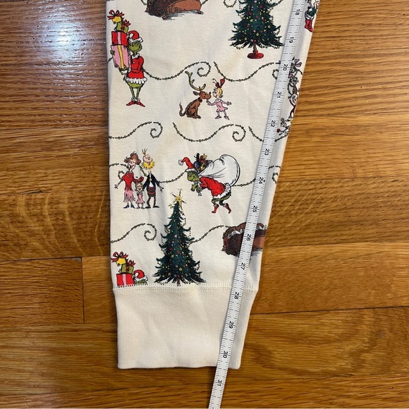 Hanna Andersson Adult Dr. Seuss Grinch Long John Pajama Set Size XL Christmas PJ - Picture 8 of 9